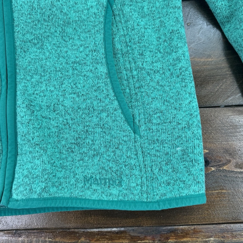 Marmot Norhiem Sweater Knit Fleece Jacket Women's Med Gorpcore Heather Green - Picture 14 of 16